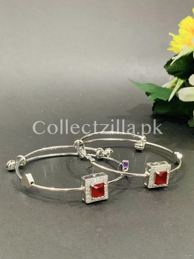 adjustable adult bangle 80 silver maroon